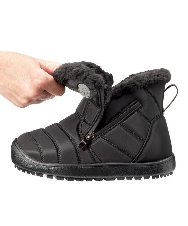 Women's Extra Wide Easy Dual Zipper Winter Boot