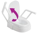 Universal Adjustable Raised Toilet Seat with Arms