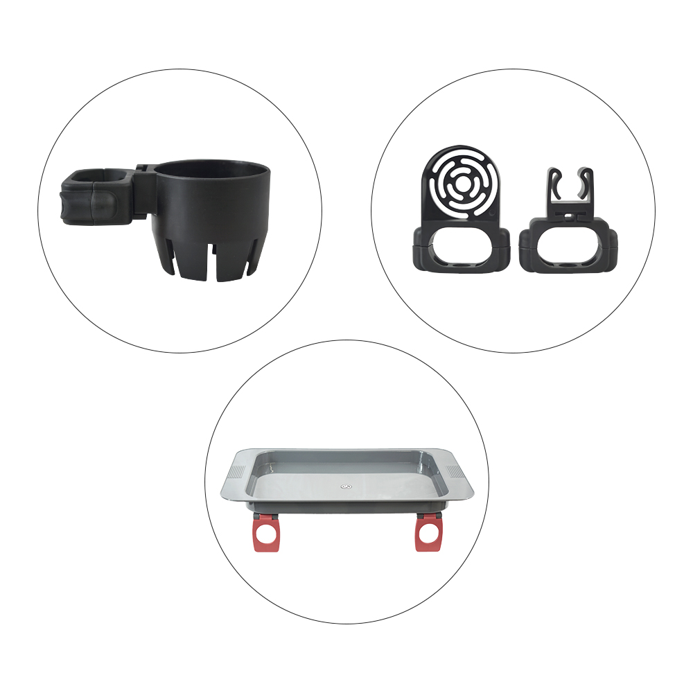 Escape Rollator Accessory Kit (Escape Tray, Cane Holder and Cup Holder)