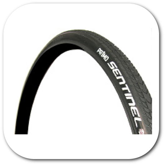 24 X 1 Pneumatic Low Resistance Tire, Black, Black sidewall
