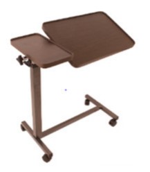 [40000008245] Overbed Table with Split Tilt Top