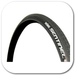 [40000011028] 24 X 1 Pneumatic Low Resistance Tire, Black, Black sidewall