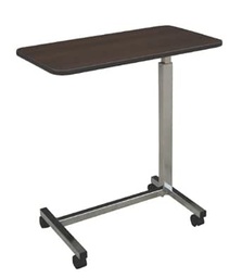 [40000014193] Height Adjustable Rolling Overbed Table w/Laminate Top