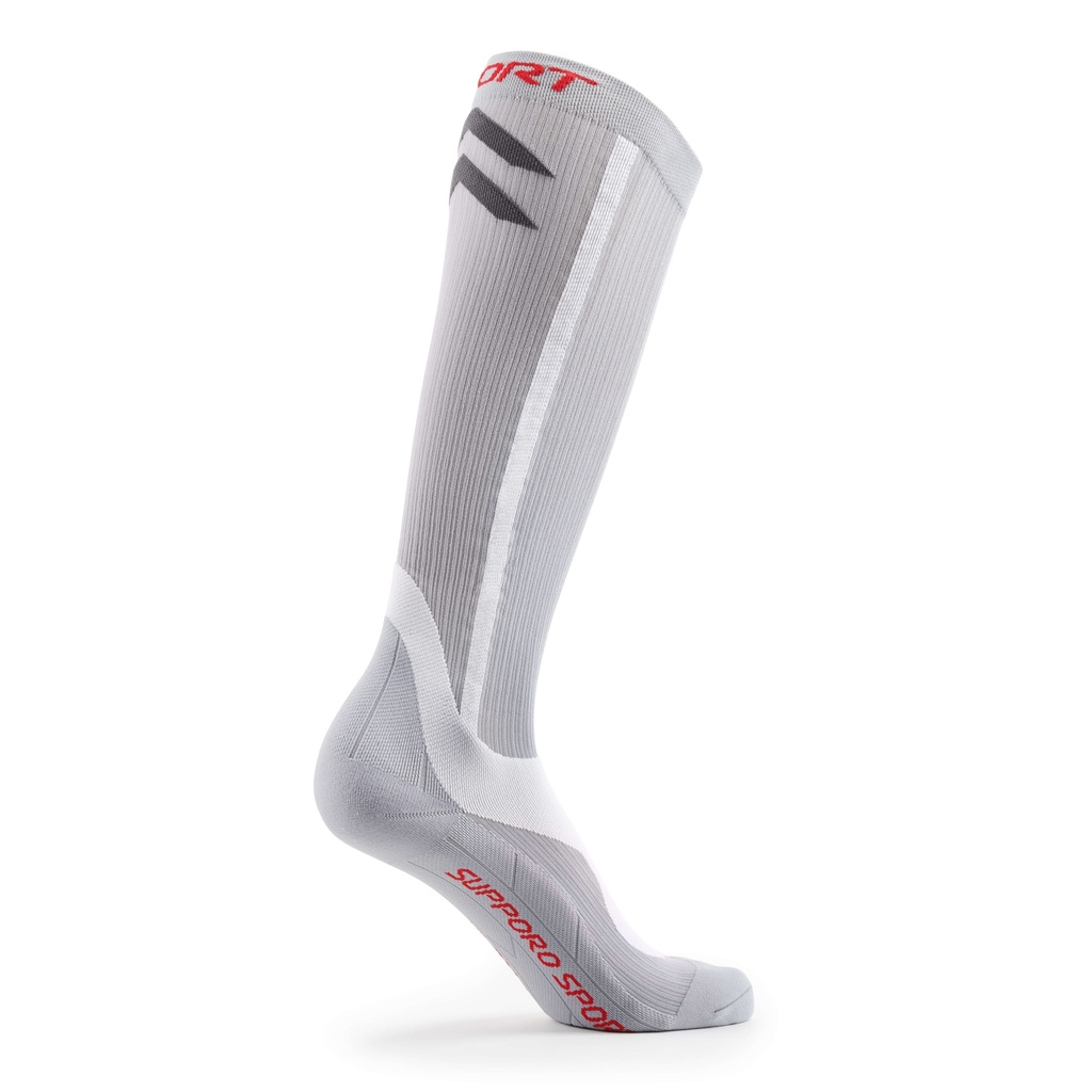 UNISEX COMPRESSION SPORTS SOCKS (white and grey)