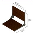 18&quot; Wide Wall-Mount Fold-Down Bamboo Shower Seat w/Aluminum Frame(440 lb Cap.)