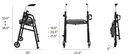 Essentials Basic Folding Walker with Seat