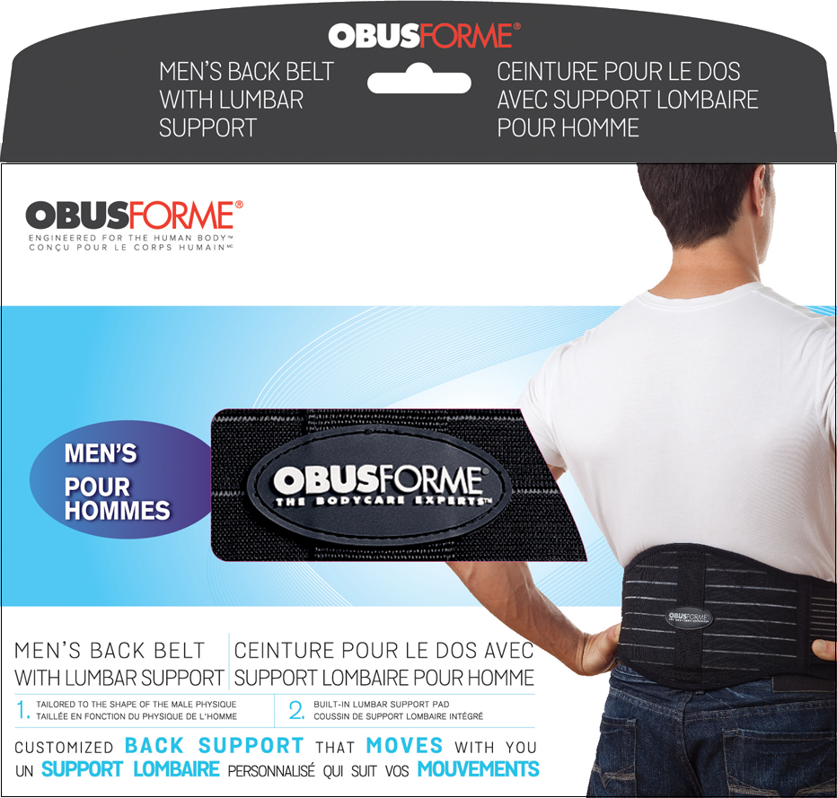 Men's Obus Forme Back Belt w/Ventilated Lumbar Pad