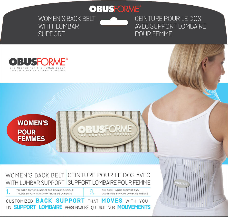 Women's Obus Forme Back Belt w/Ventilated Lumbar Pad