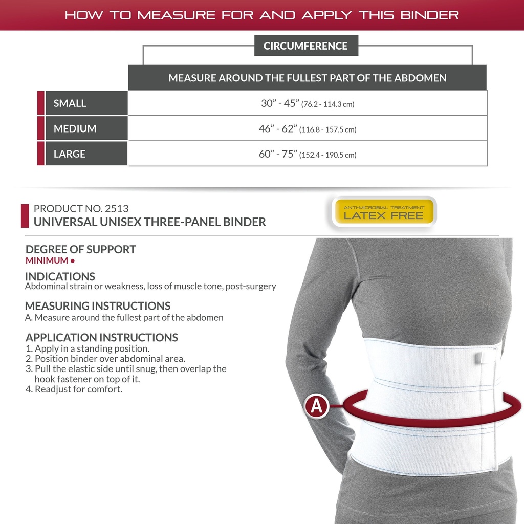 Universal Three-Panel Abdominal Binder