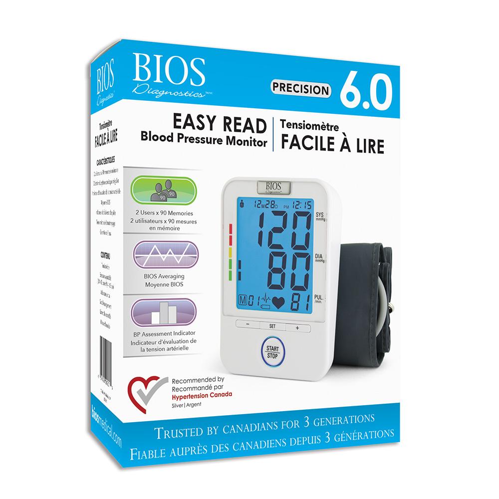 BIOS Diagnostic Precision Series 6.0 Easy Read Blood Pressure Monitor - BD201 2