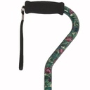 Adjustable Patterned Cane with Offset Handle, Soft Foam Grip &amp; Wrist Strap