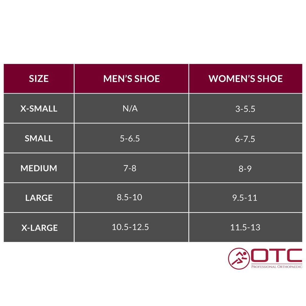 Darco Heel Offloading Wedge Boot sizing