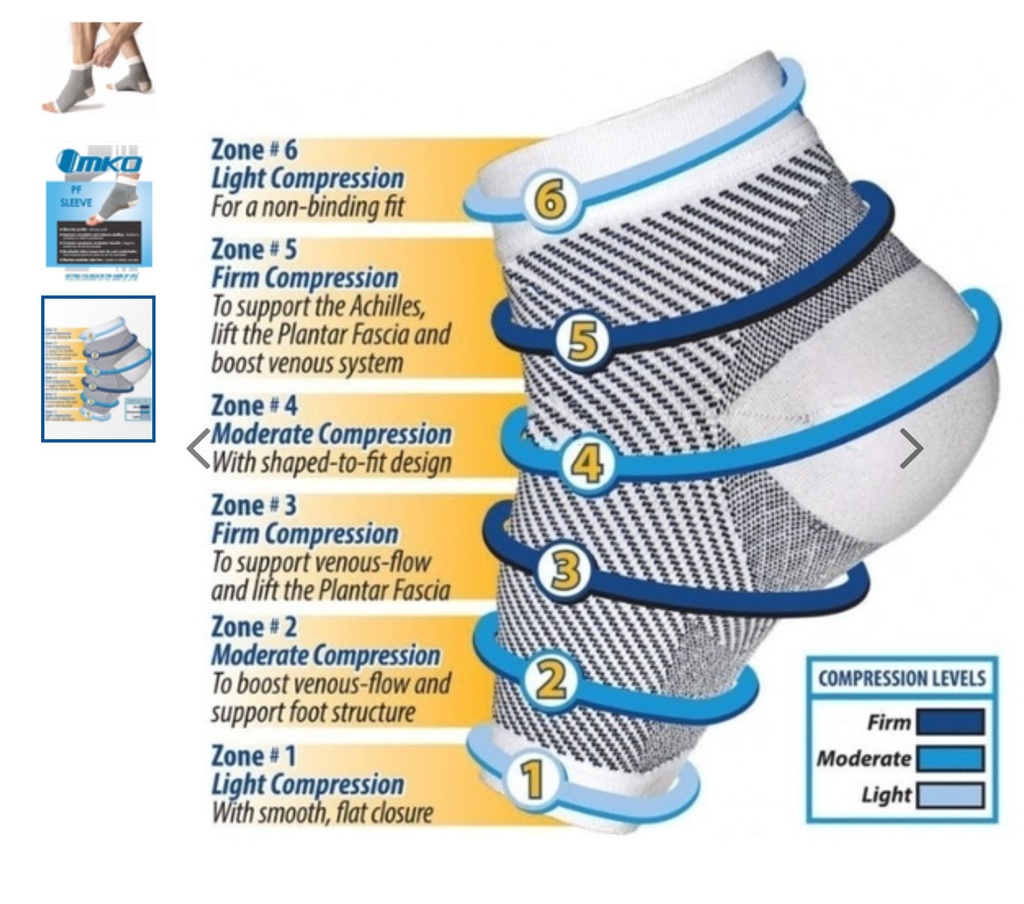 MKO Plantar Fasciitis Sleeve (Pair)