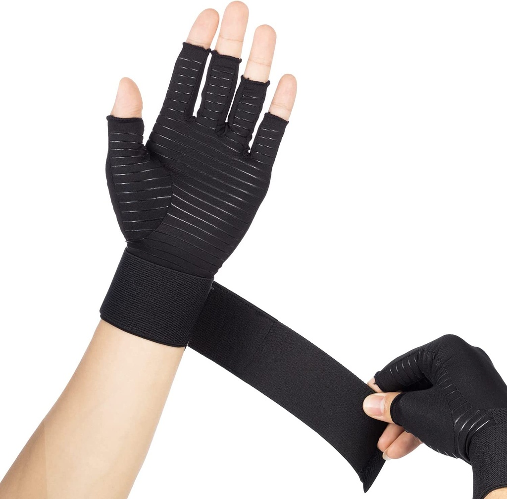 COPPER HEAL Arthritis Compression Gloves - Half Finger