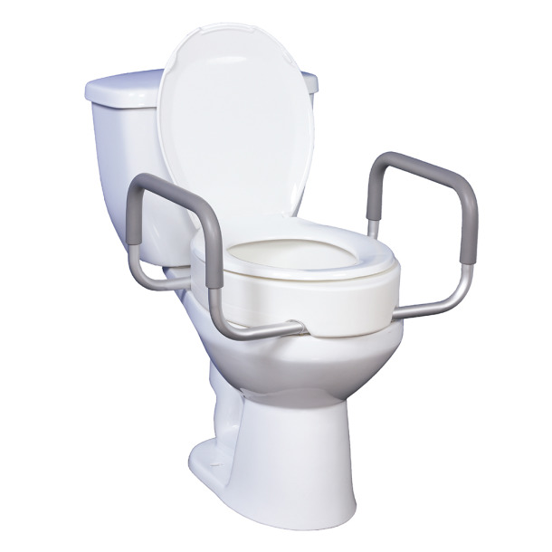 Premium Toilet Seat Elevator with Removable Arms (adds 3.5&quot; Height)
