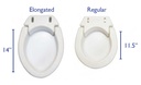 4&quot; Raised Toilet Seat Hinged for Regular Toilet Bowl