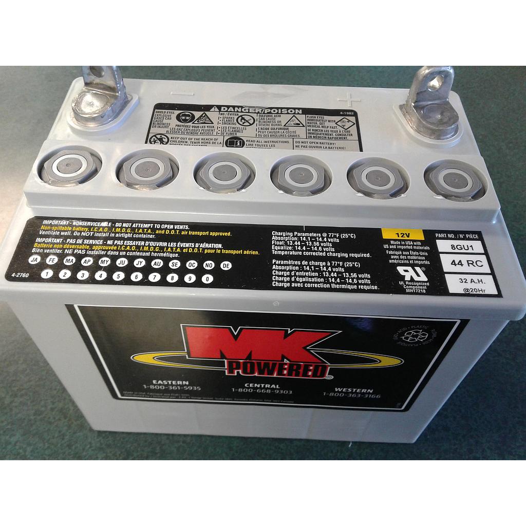 MK 8gu1 Non Spillable Gel Cell Scooter Battery 12v 32 AH (Install not included)