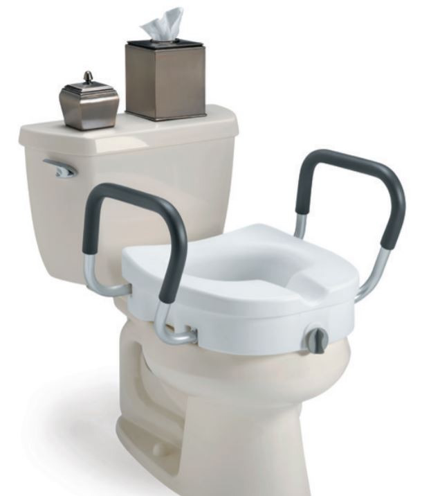 Invacare Raised Toilet Seat (5&quot; Rise) for regular (round) toilets