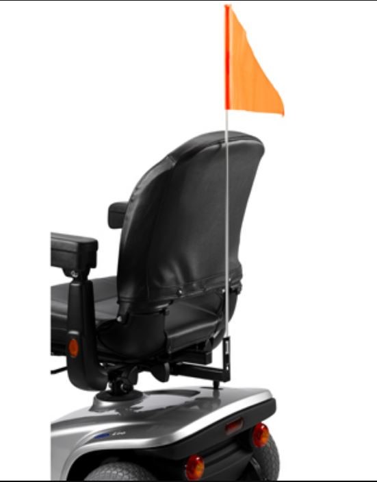 Invacare Scooter Flag? Installed - EXTRA SHORT