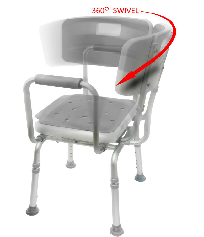 Swivel Shower Chair White (20" wide) 300lbs capacity