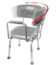 Swivel Shower Chair White (20&quot; wide) 300lbs capacity