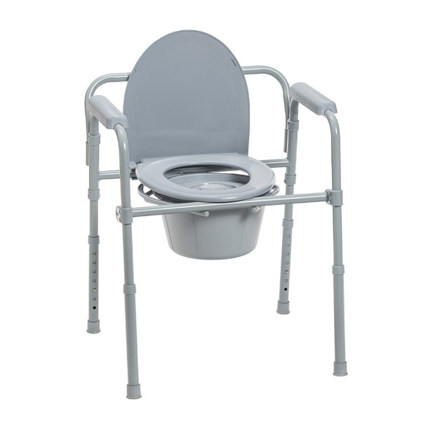 Folding Steel Commode  