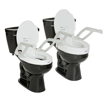 A90000 Raised Toilet Seat With Arms 4&quot; for Round Toilet