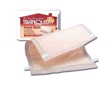 Tranquility Peach Sheet Under Pad  - Pkg/12