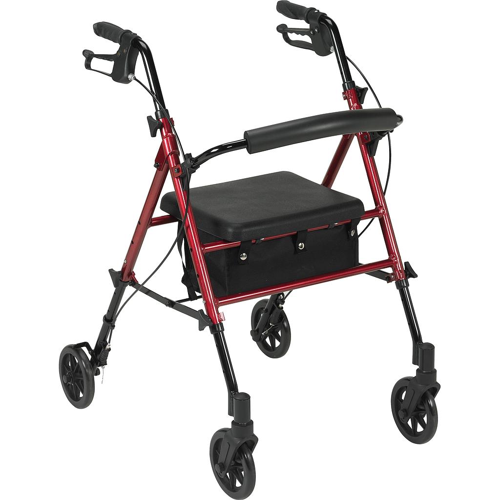 Adjustable Height Rollator, 6" Wheels