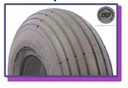 10"x3" (260x85 mm) Foam Filled Tire w/Ribbed (Smooth) Tread (specify black or gray)(for front of scooters only) 3.00-4