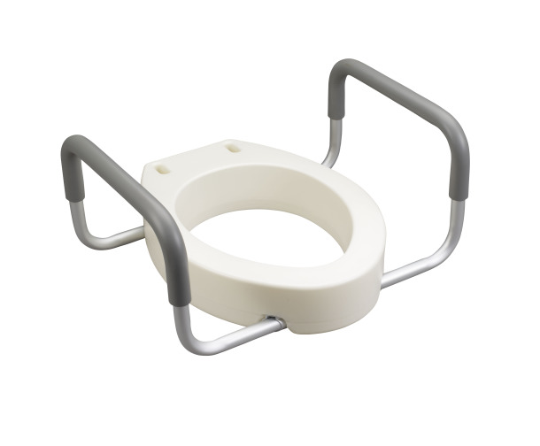 Premium Raised Toilet Seat Elevator with Removable Arms (adds 3.5" Height)