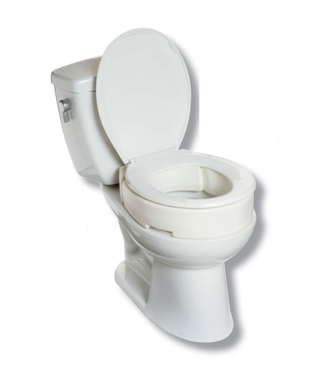 MHC 3.5" Hinged Raised Toilet Seat Elevator for Elongated Toilet Bowl