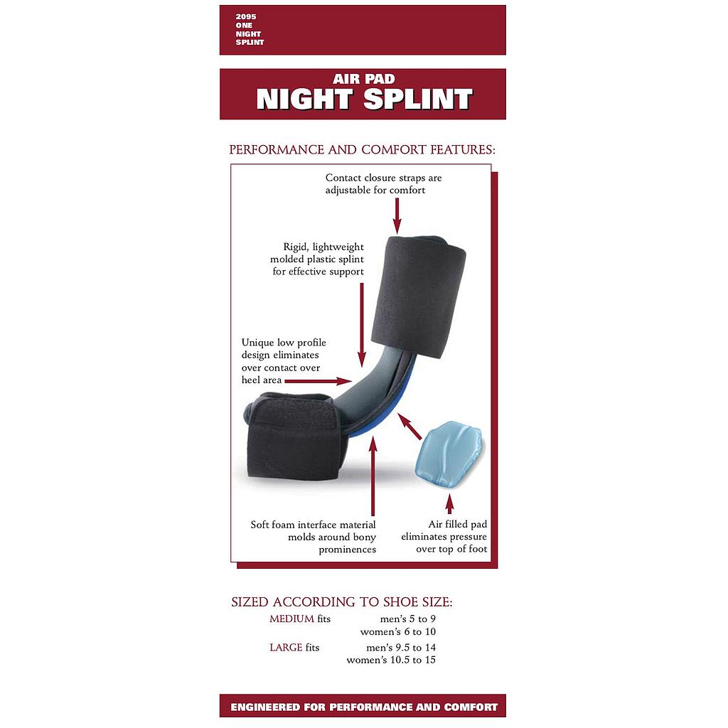 Low Profile Night Splint w/Air Pad