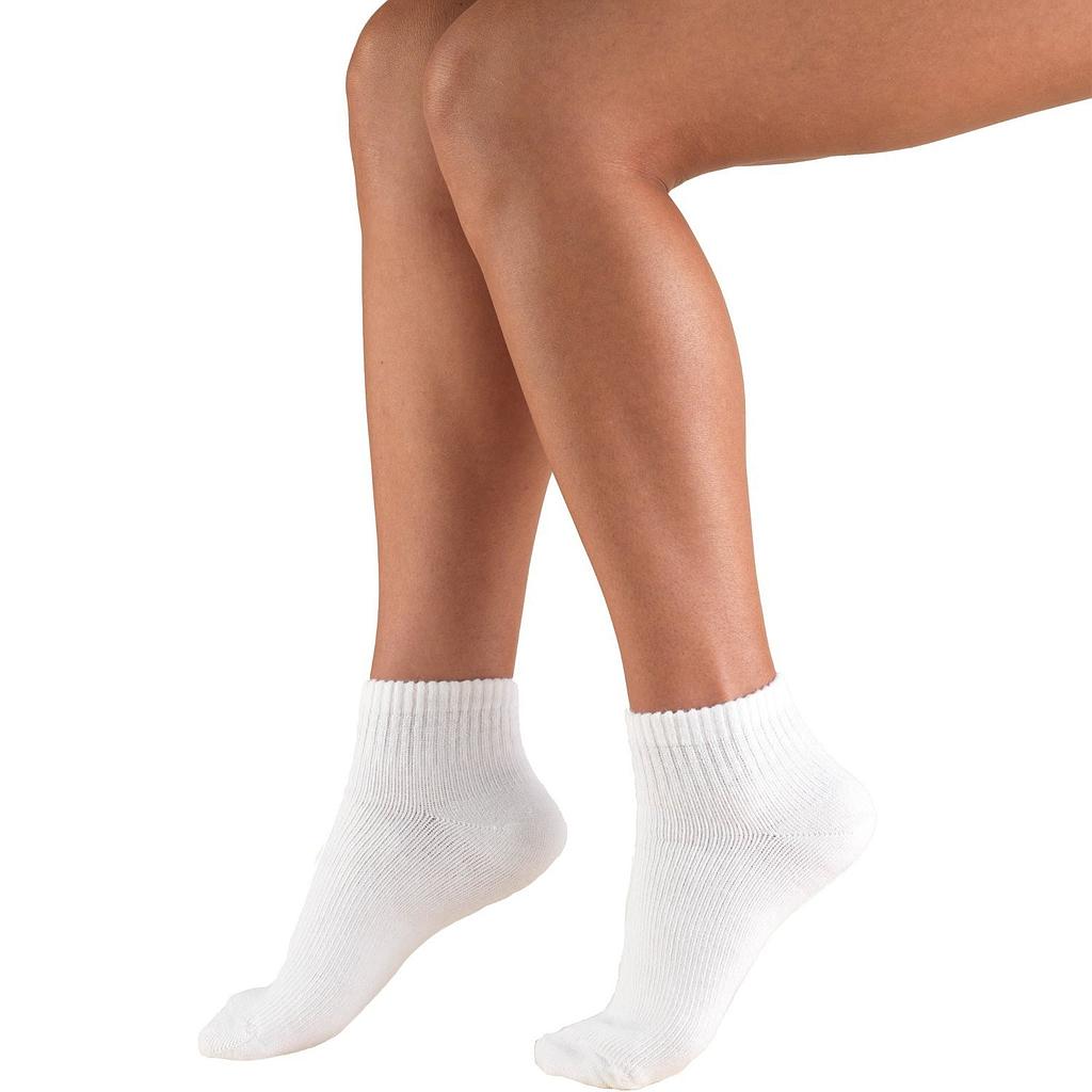 Diabetic Trusoft Ankle Socks Seamless White