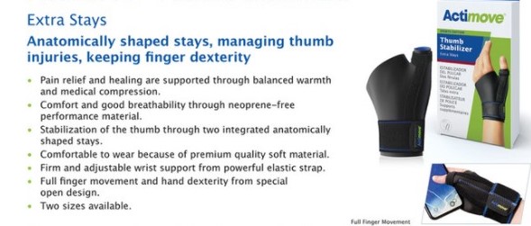 Actimove Thumb Stabilizer with Stays