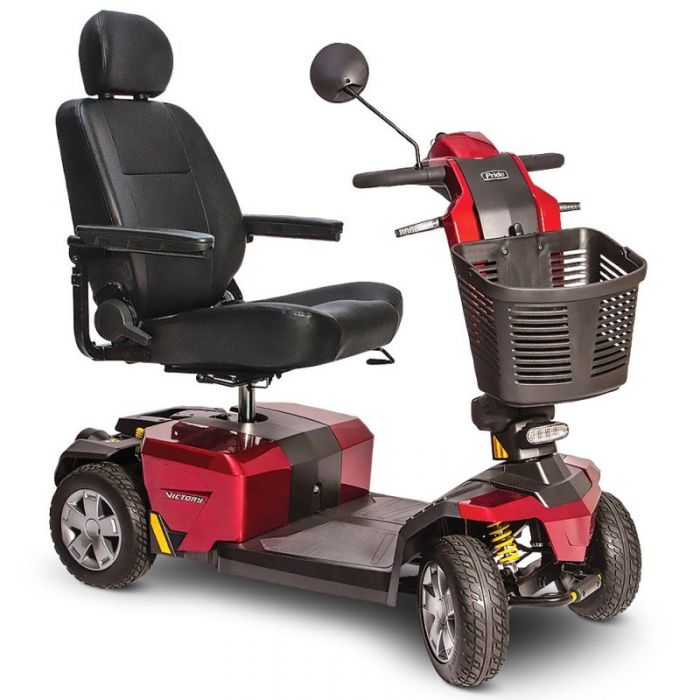 Victory 10 LX 4 Wheel Scooter, w/Suspension, Full Light Pkg, Red