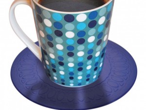 Non-Slip Blue 5.5 inch Coaster