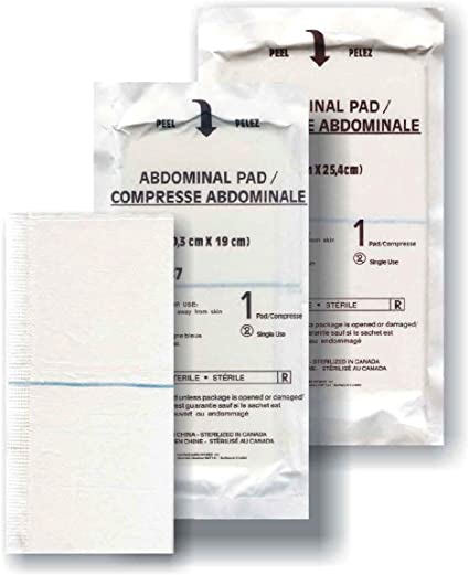 Abdominal Pads, Sterile 8" x 10" (24/Box)