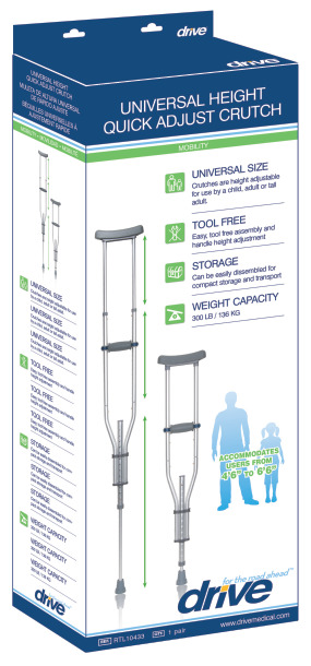 Quick-Fit Crutches Aluminum