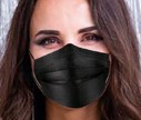 ADULT BLACK Regular Size Made in Canada 3-ply Easy Breathe Polypropylene Disposable Masks Certified Level 2 (Box/50) 