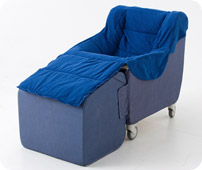Carefoam Blue Fleece Cover for One-Piece Chair 