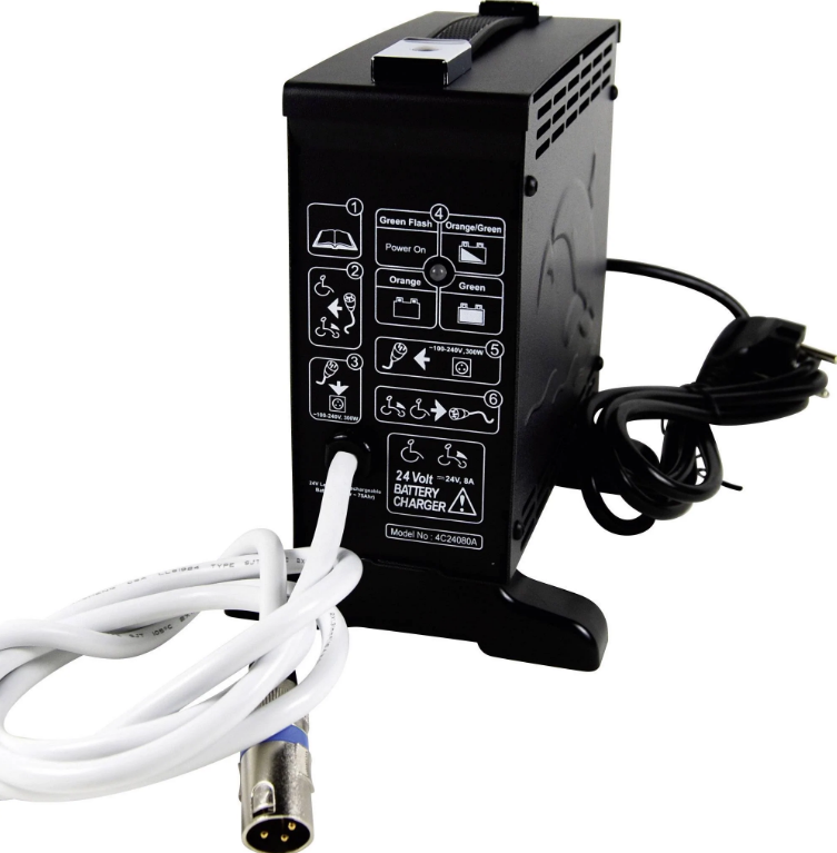 Invacare 8 Amp/24V Battery Charger for Scooters or Power Wheelchairs