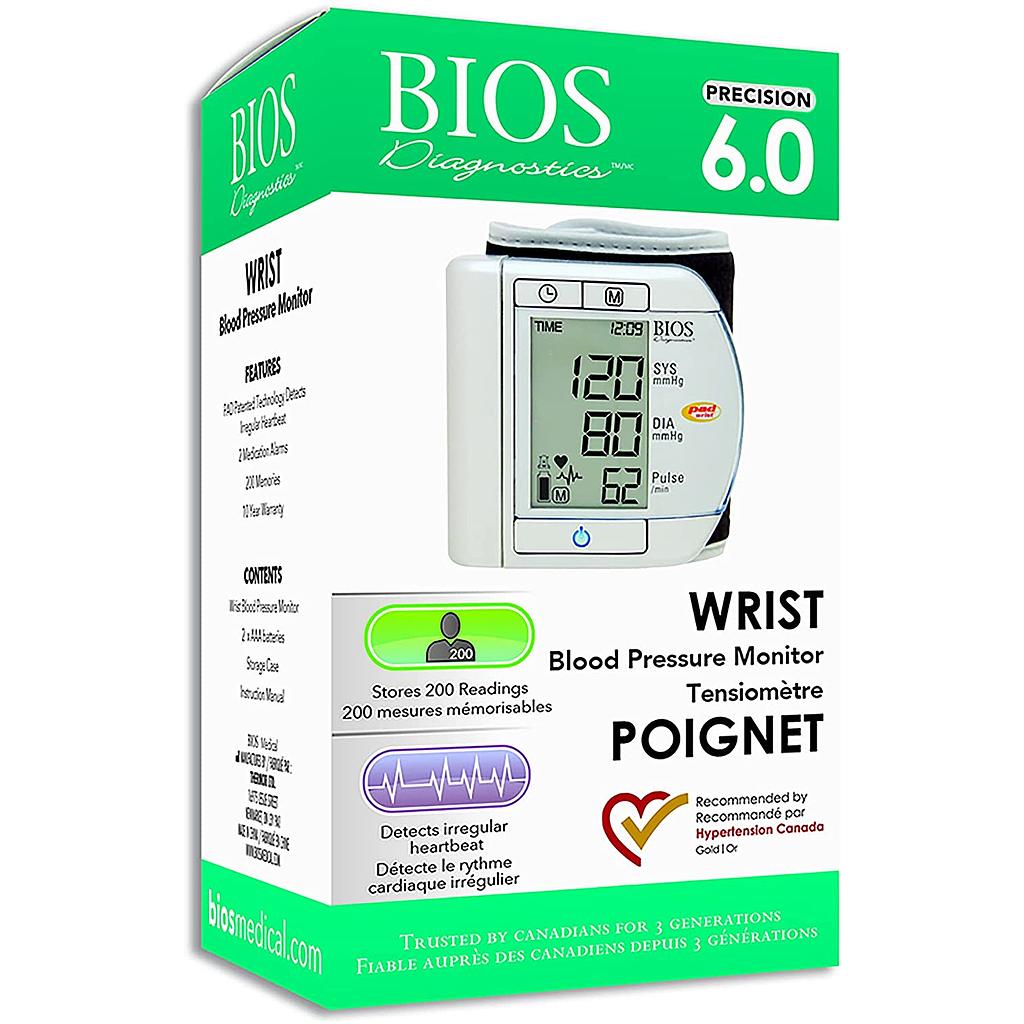 BIOS Diagnostic Precision Series 6.0 Wrist Blood Pressure Monitor - W100