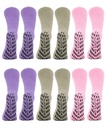 Mens / Womens Non Skid Hospital Socks - 3 Pairs Slipper Socks