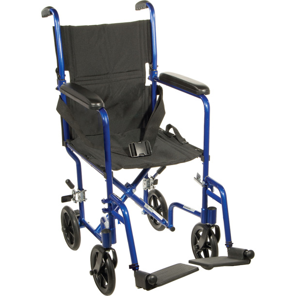 Transport Wheelchair  17&quot; Seat Width