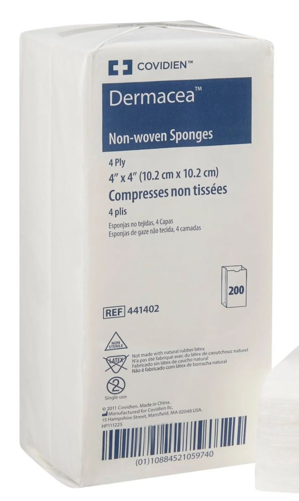 Non-Woven 4X4 Gauze 4Ply Sponges (pkg 200)