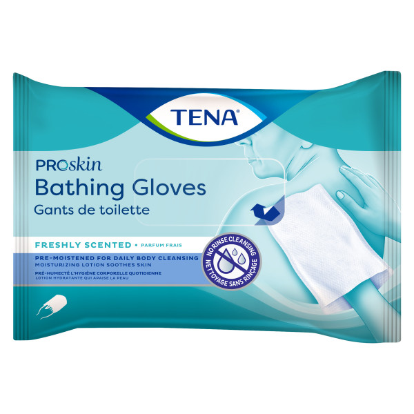 Tena ProSkin Bathing Gloves, Lightly Scented, Pkg. of 5