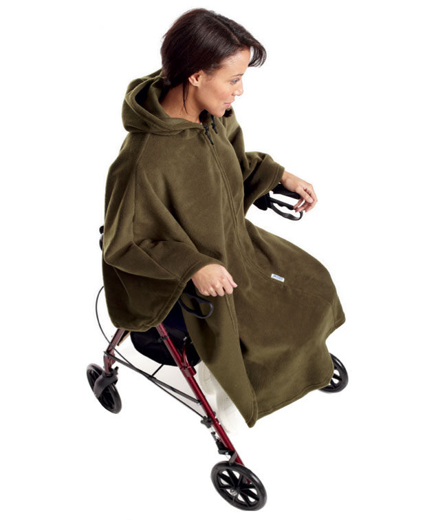Fleece Hooded Mobility Cape (One Size Fits All)