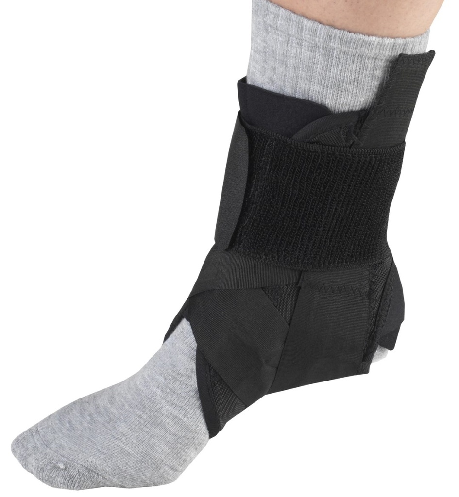 Ankle Stabilizer - Slip-On Style w/Heel Locking Straps & Compression