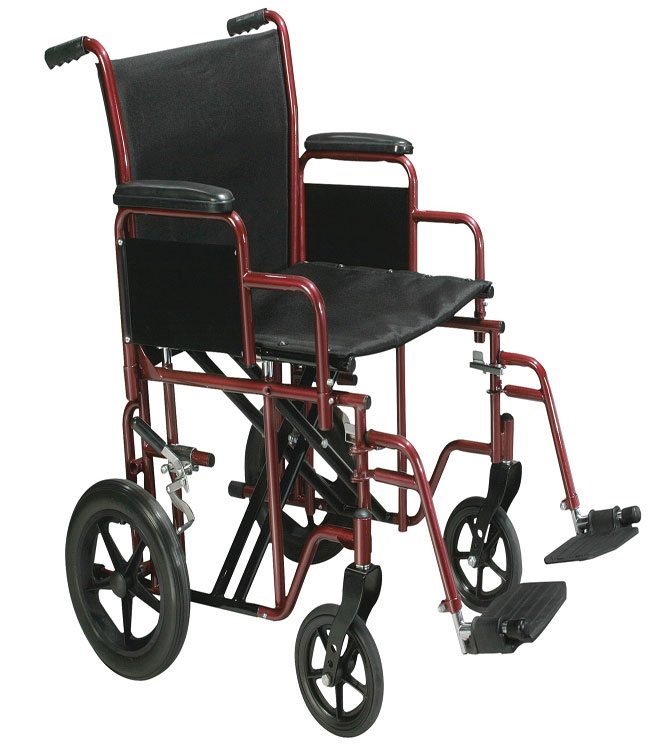 Heavy Duty Bariatric Transport Wheelchair -  22" Wide